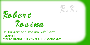 robert kosina business card